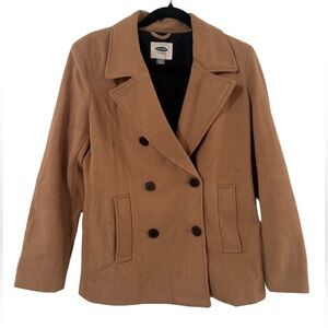 Women’s Old Navy Camel Wool Blend Peacoat Jacket - Size M